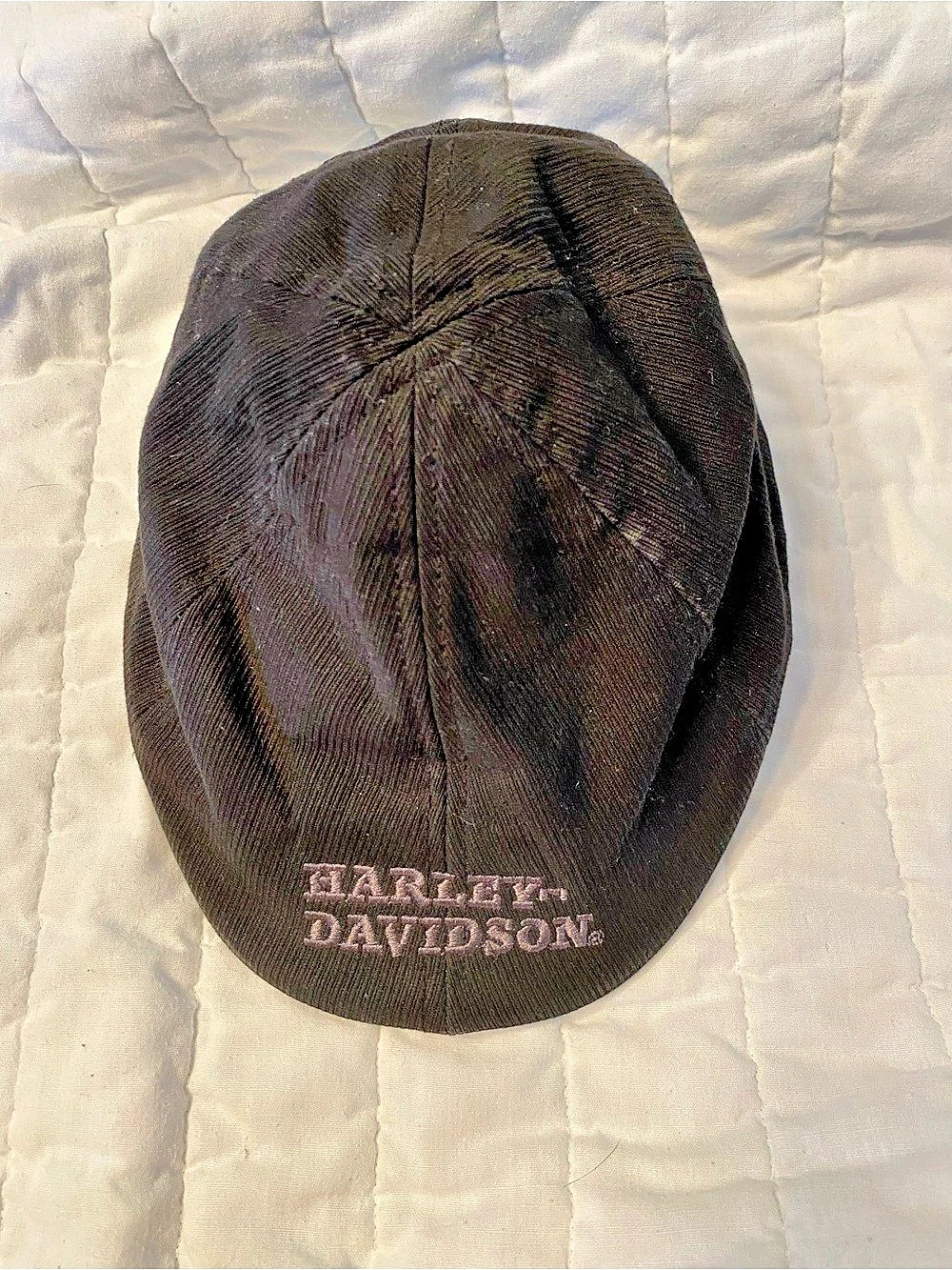 Harley-Davidson Black Newsboy Cap Size Medium